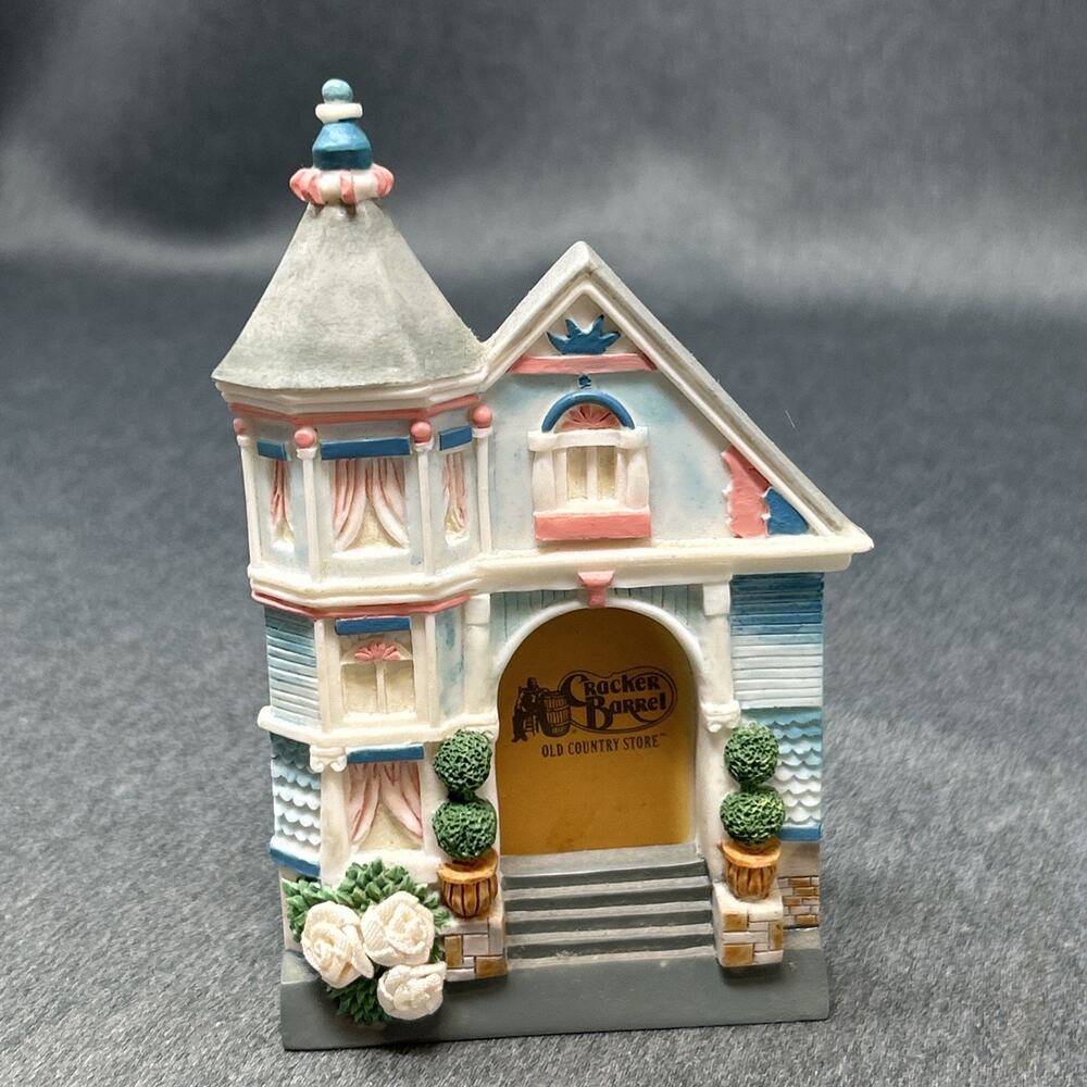 Vintage Cracker Barrel Photo Frame Magnet Victorian Style House 1.5 x 1" Photos